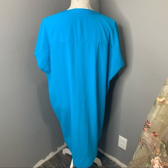 Lands End Dress 18T 18 Tall Bright Blue Flowy - Picture 2 of 4